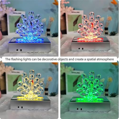 Miniatura 4 de Base de soporte de exhibición de 16 luces LED para arte de cristal 3D, lámpara de adorno de ambiente informal festivo, soporte iluminado rectangular