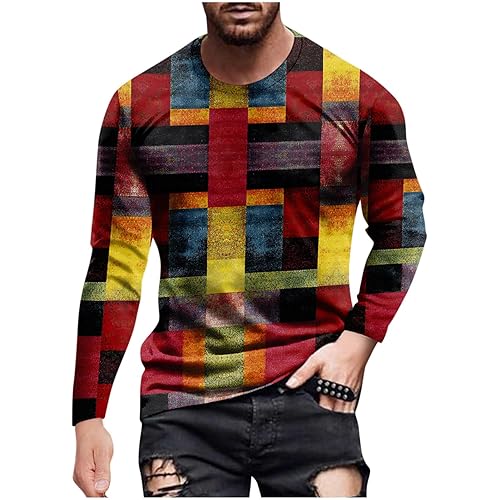 Men's 2023 Autumn Designer Vintage Blouse Tops Casual T Shirt Graphic Abstract Long Sleeve Print Fashion Shirts