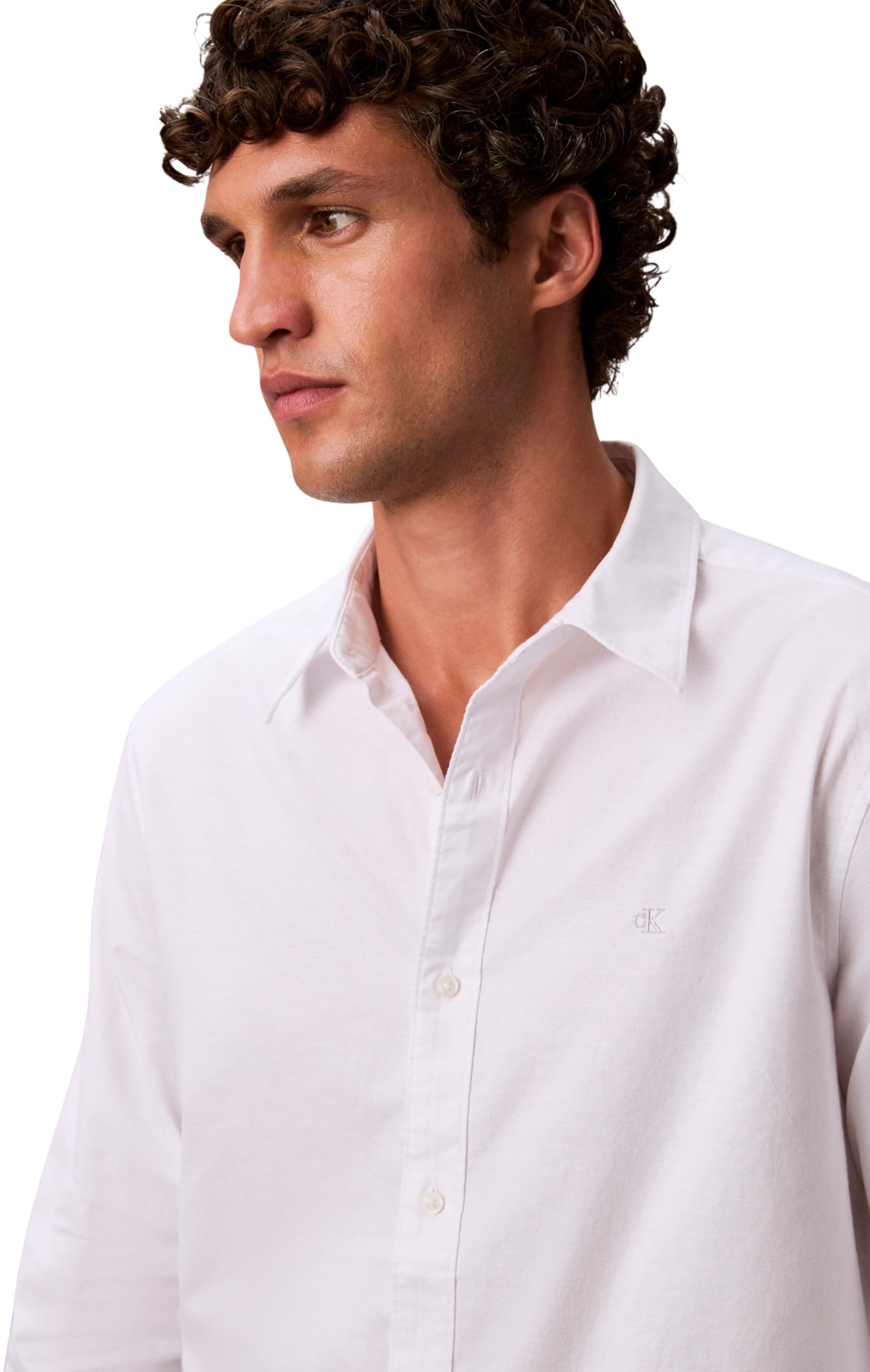 Calvin Klein Uomo Camicia Solid Oxford Classic Shirt Camicia Casual