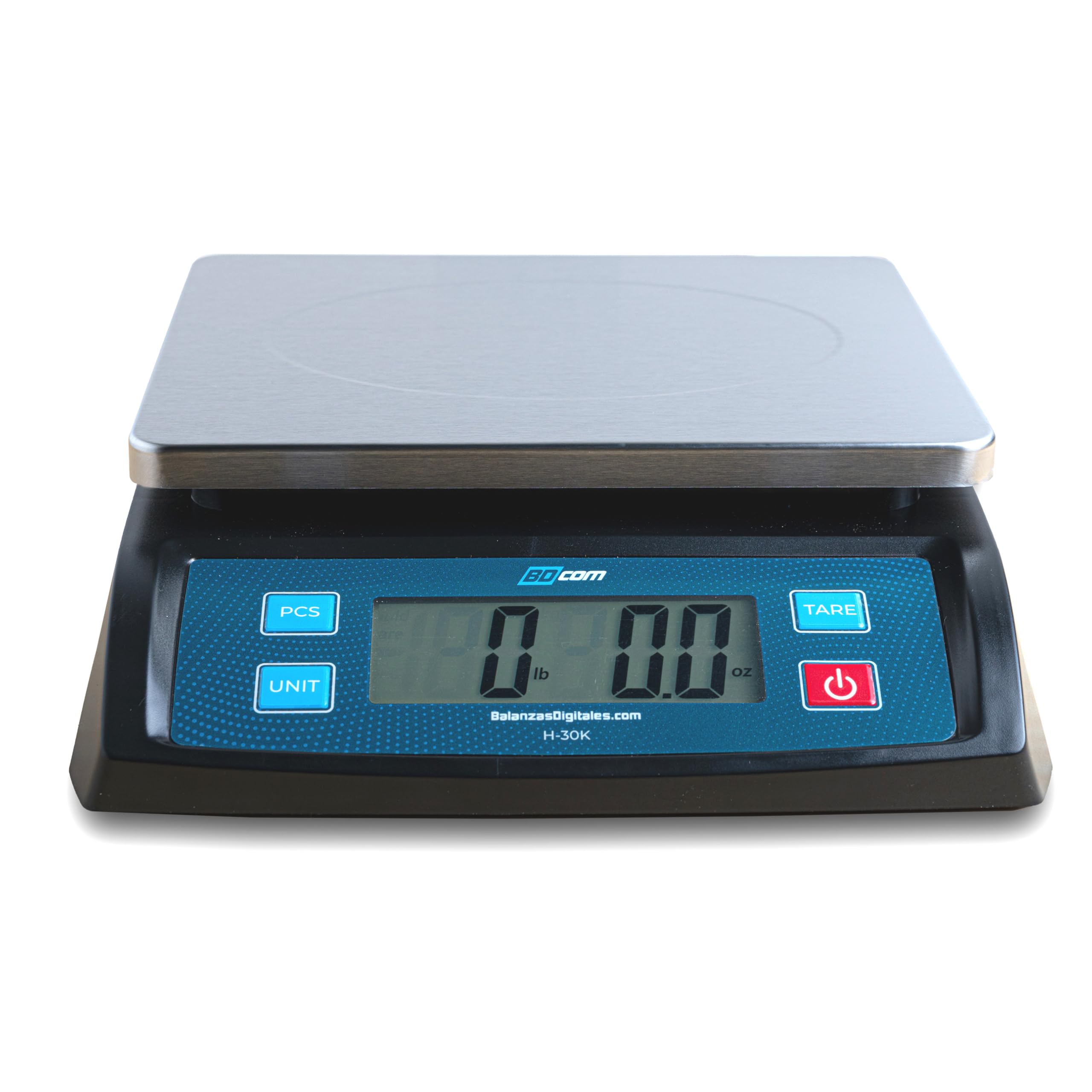 BDCOM Balanza Postal Industrial BD-802 – Capacidad 30 Kg con Precisión de 1g, Plato de 21x17 cm para Pesaje Eficiente