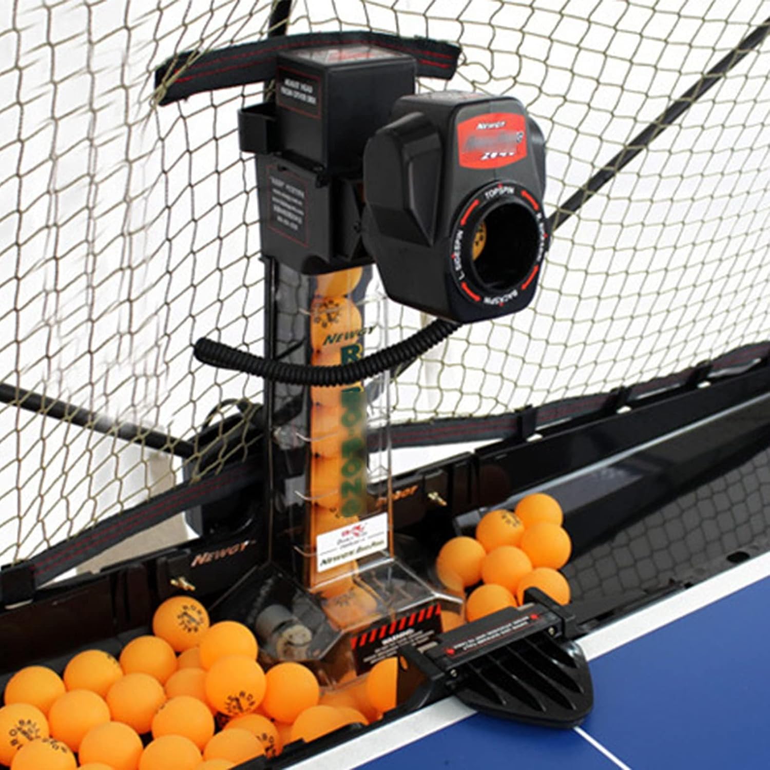 Intelligent Table Tennis Machine Ball Machine, Wire-Controlled Table Tennis Machine Ball Machine, Training Machine Automatic Tennis Ball Machine 200+ Balls
