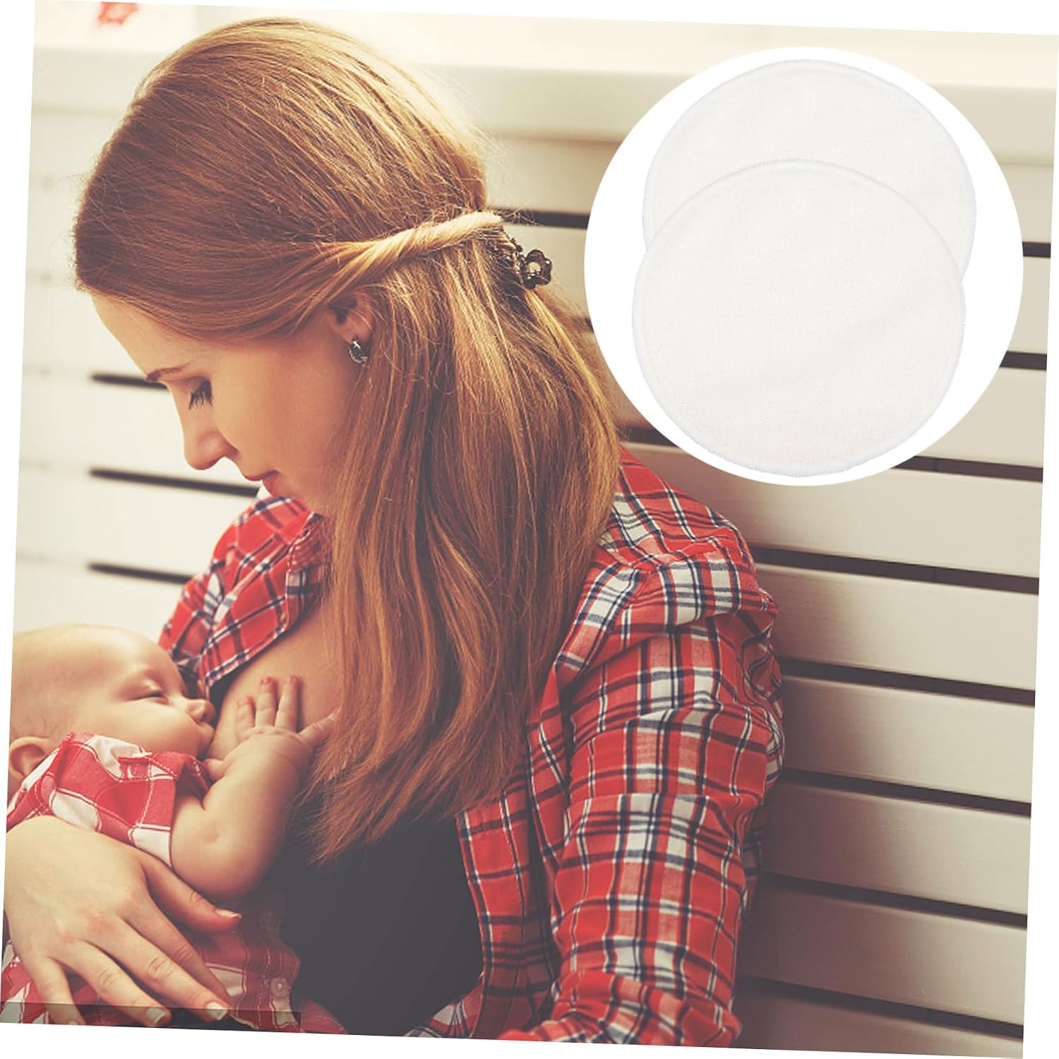 8 Pcs Washable Leak Nursing Pads Reusable Breastfeeding Pads Soft and Breathable Skin Friendly Design for Comfort and Convenience