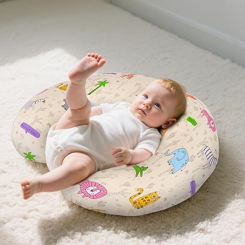 Miniatura 4 de Almohada de lactancia para bebé, almohada de lactancia ajustable para alimentación con biberón, esencial para lactancia materna para mamá y bebé más