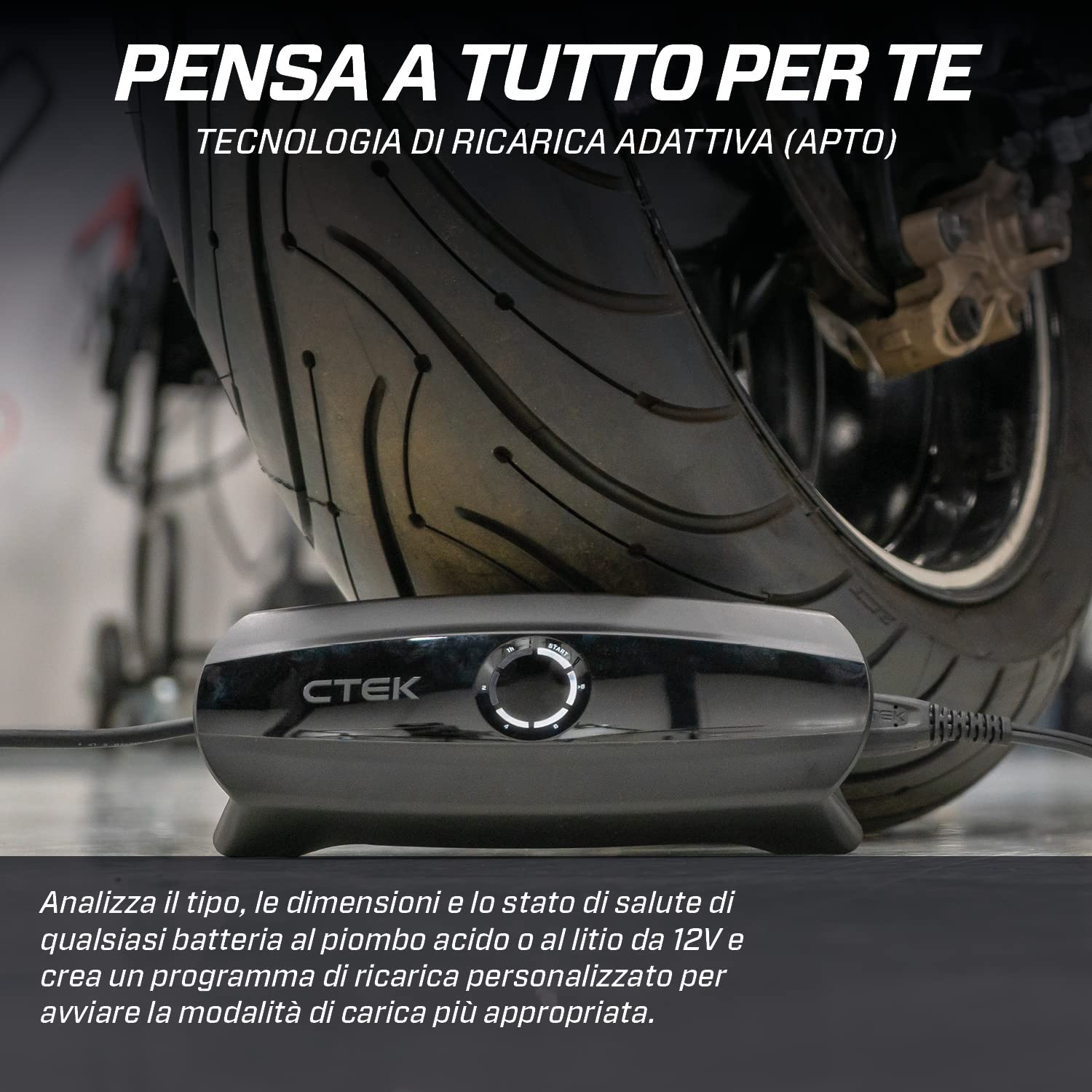 CTEK CS ONE Caricabatterie 12V Intelligente Per Auto Moto Con Mantenitore Di Carica Dotato Di Carica Adattiva Diverse Funzionalità App Funzione Di Ricondizionamento Dotato Di Morsetti Senza PolaritÃ