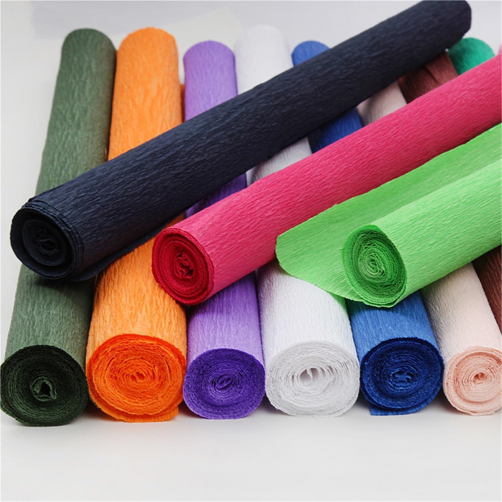 4 rouleaux de papier crépon coloré 50x250cm pour Mariage et Fête