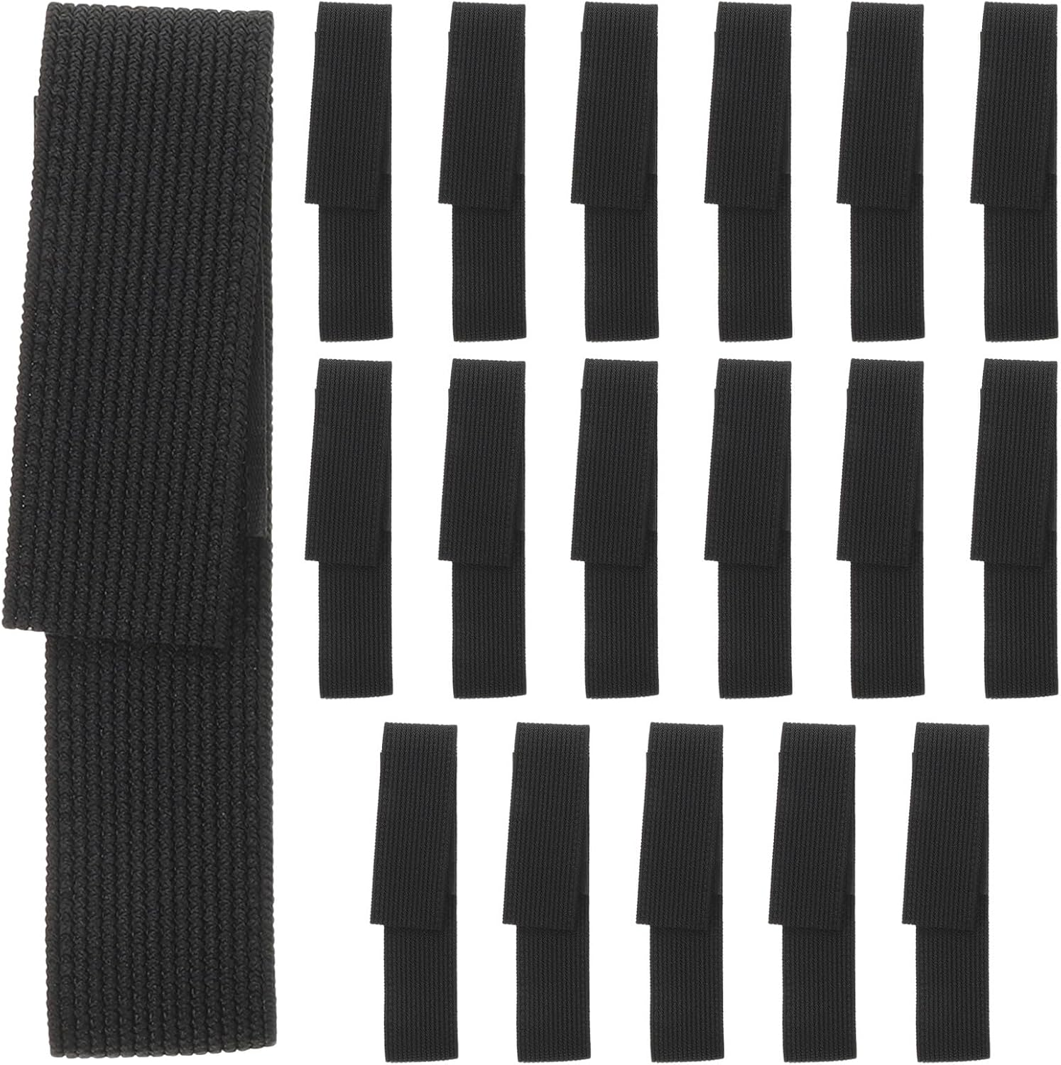 Wakauto 18pcs Black Elastic Boot Straps Bands, Adjustable Boot Blousers