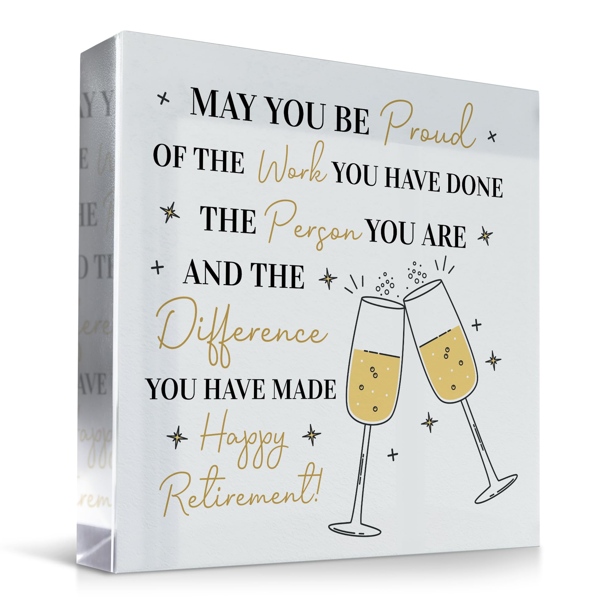 Red Ocean Retirement Gifts For Colleagues Friends Happy Retirement Plaque Keepsake For Coworkers Teachers Congratulations Present For Men Women