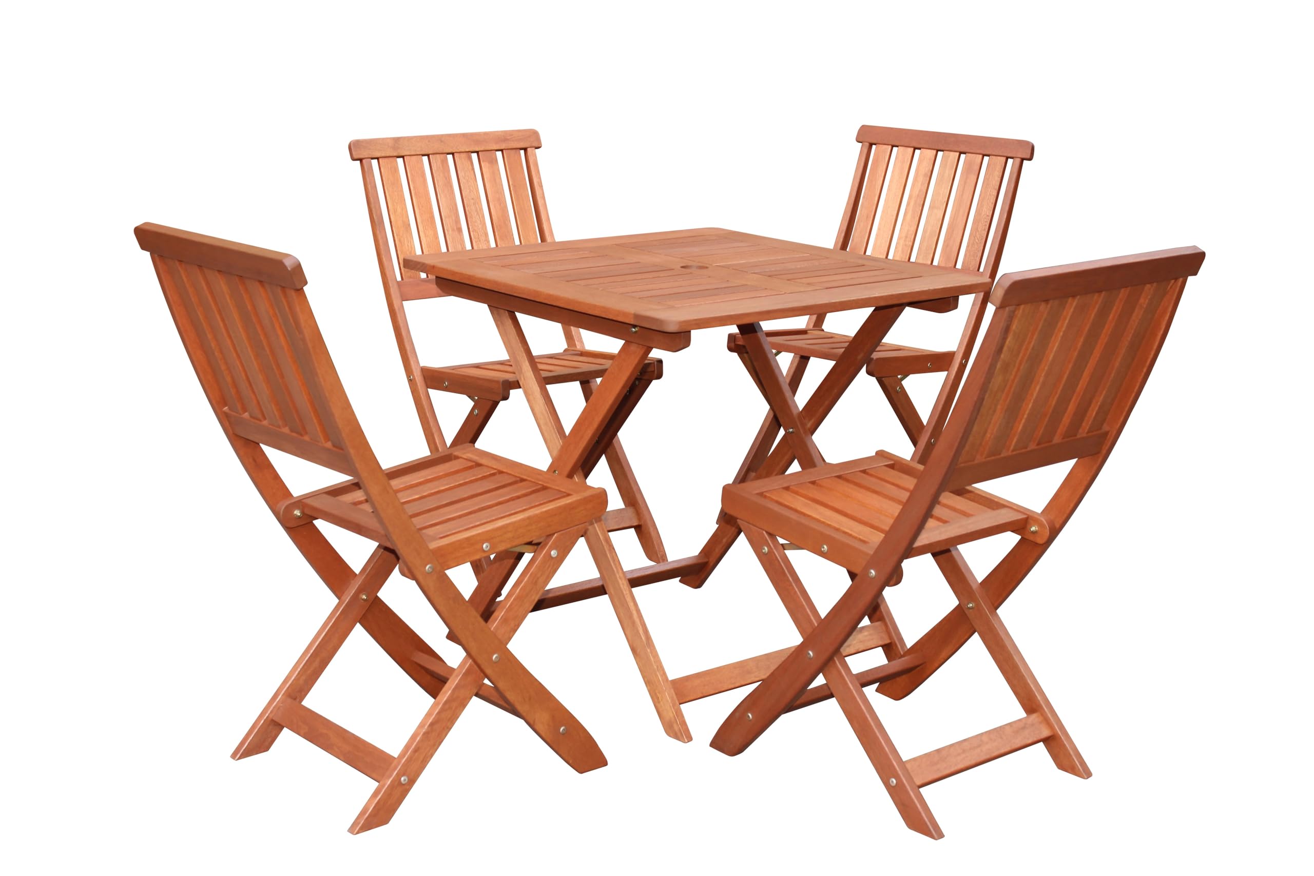 AVANTI TRENDSTORE - Maldo - Sedia Pieghevole da Giardino, terrazza o Balcone, in Legno Massiccio. Dimensioni Lap 46x87,5x58 cm (Sedia, 1)