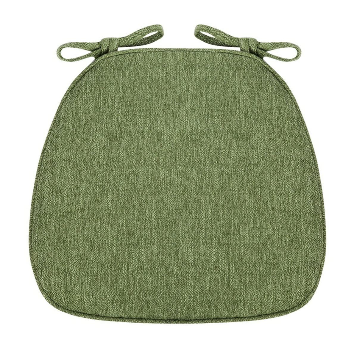 Set Di 2 Cuscini Per Sedia Con Lacci 41x43 Cm - Velluto A Coste, Fodera Lavabile, Antiscivolo Per Cucina E Sala Da Pranzo, Giallo - 2