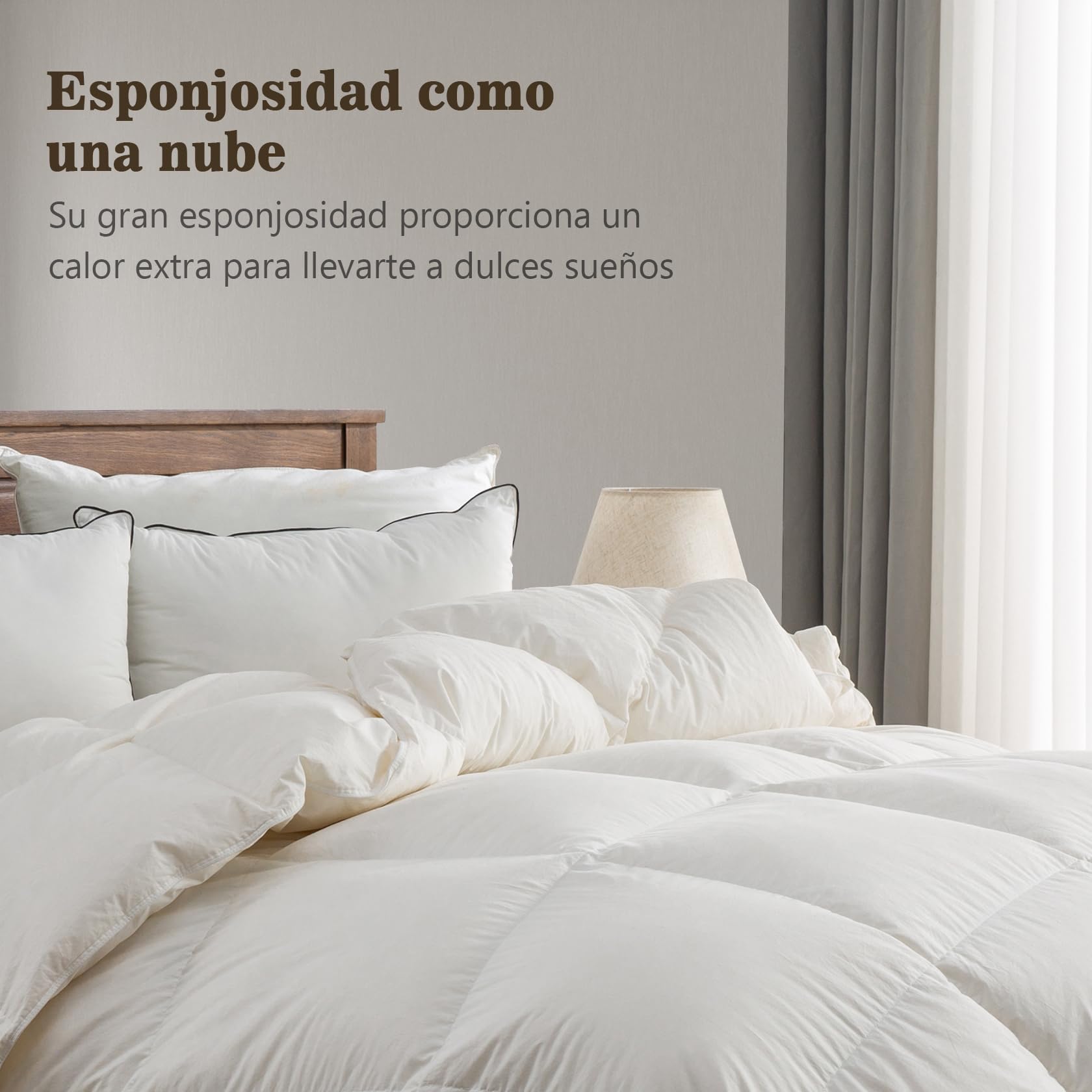 BPC Edredón de Plumas y Plumón Oca 135x200 cm para Cama 90, Edredon Nordico Blanco 4 Estaciones 100% Algodón Orgánico, Edredones Natural de Hotel, Fluffy Medium Down Duvet, Down Blanket