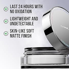 CARSLAN 1.0 Soft Focus Loose Setting Powder, Lightweight, Matte, Oil Control, Shine Free, Talc-Free Face Powder Makeup, 24H Longwear Finishing Powder, 03 Blue Purple For Sensitive