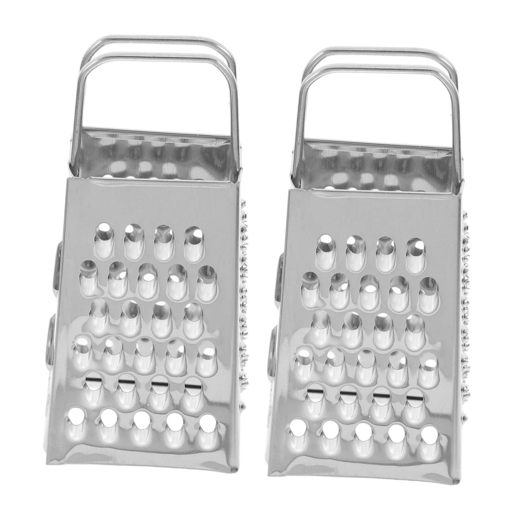 Hemobllo 2pcs Mini Stainless Steel Box Grater Sided Grater for Cheese Vegetables and Potatoes Compact Kitchen Tool for Easy Grating and Zesting Efficient and Cooking Essential