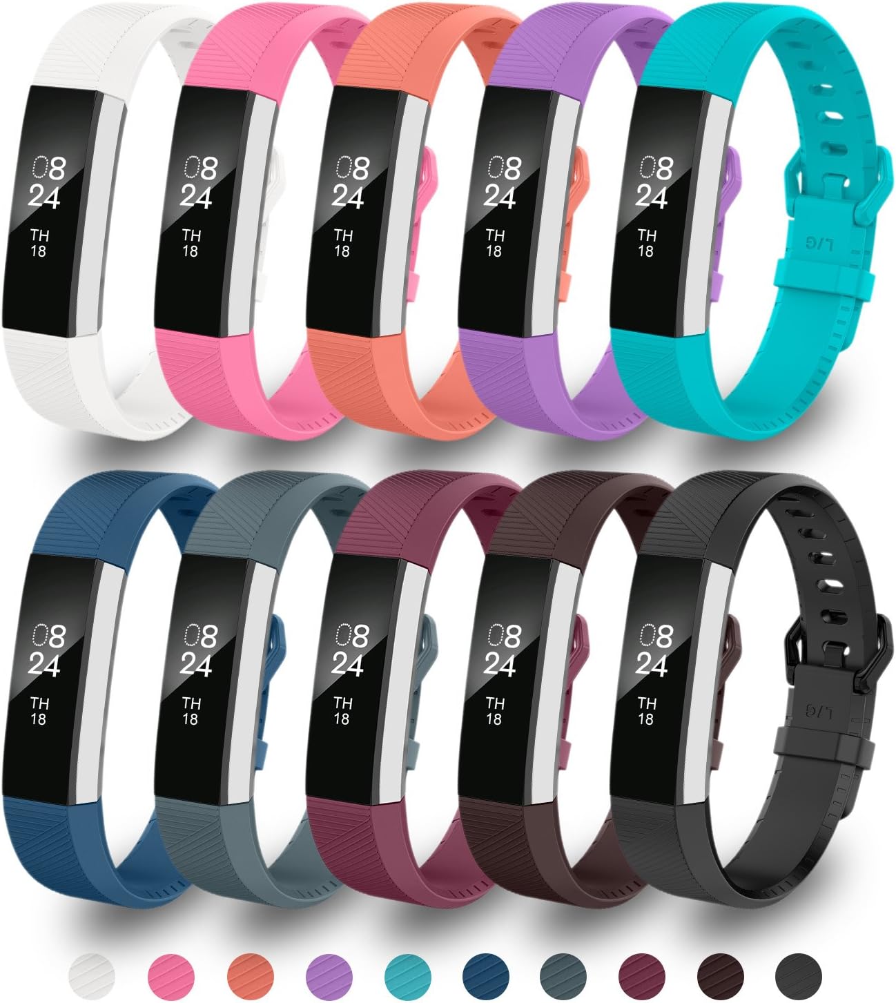 Compatible with Alta Bands, Replacement Accessory Band Small/Large Bracelet Straps for Alta&Alta HR/Ace Wristbands for Women Men