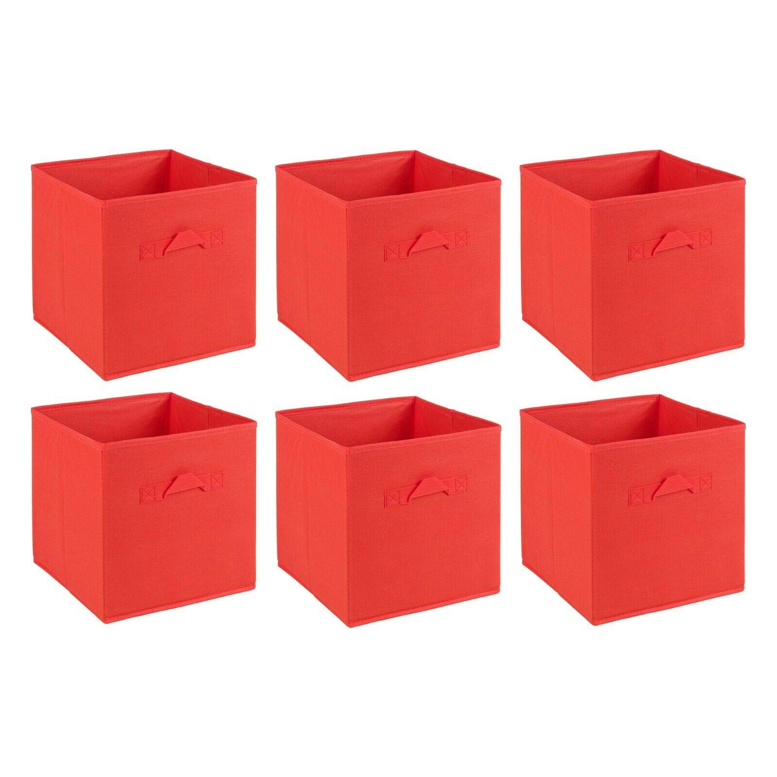 URBNLIVING Set of 6 Non-Woven Fabric Organiser Storage Boxes