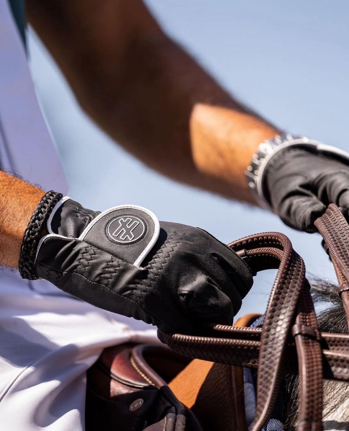 NGB Black Horse Glove - Guante equitacion Premium Negro