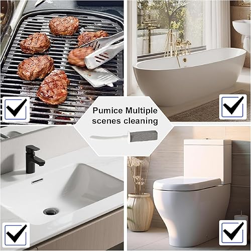 Miniatura 6 de LZLOOK Piedra pómez de inodoro para limpieza, piedra pómez de inodoro, limpiador de inodoro de mango extra largo para eliminar manchas duras de cal.