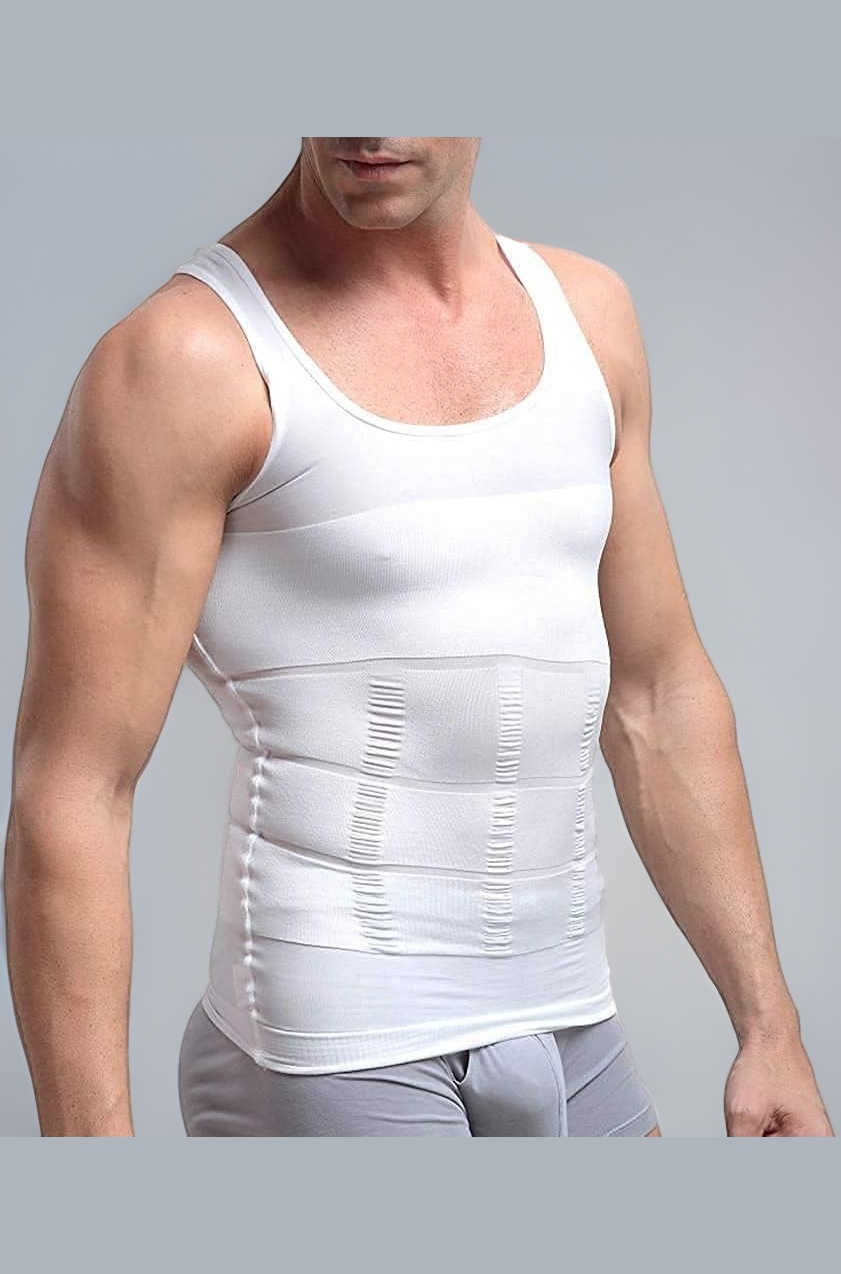 Men Compression Shirt Slimming Body Shaper Vest Tummy Control Shapewear Abdomen Undershirt Gym Workout Tank Top