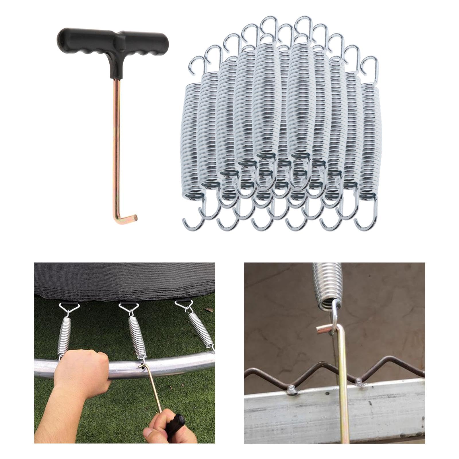 20 Stück Trampolinfedern, Trampolinteile, Wetterbeständige Ersatzteile, Universelles Trampolinzubehör mit Haken, 13.5 cm