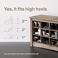 Vista 7 de Banco cubo para almacenamiento de zapatos Prepac , Laminados de madera compueta, Negro