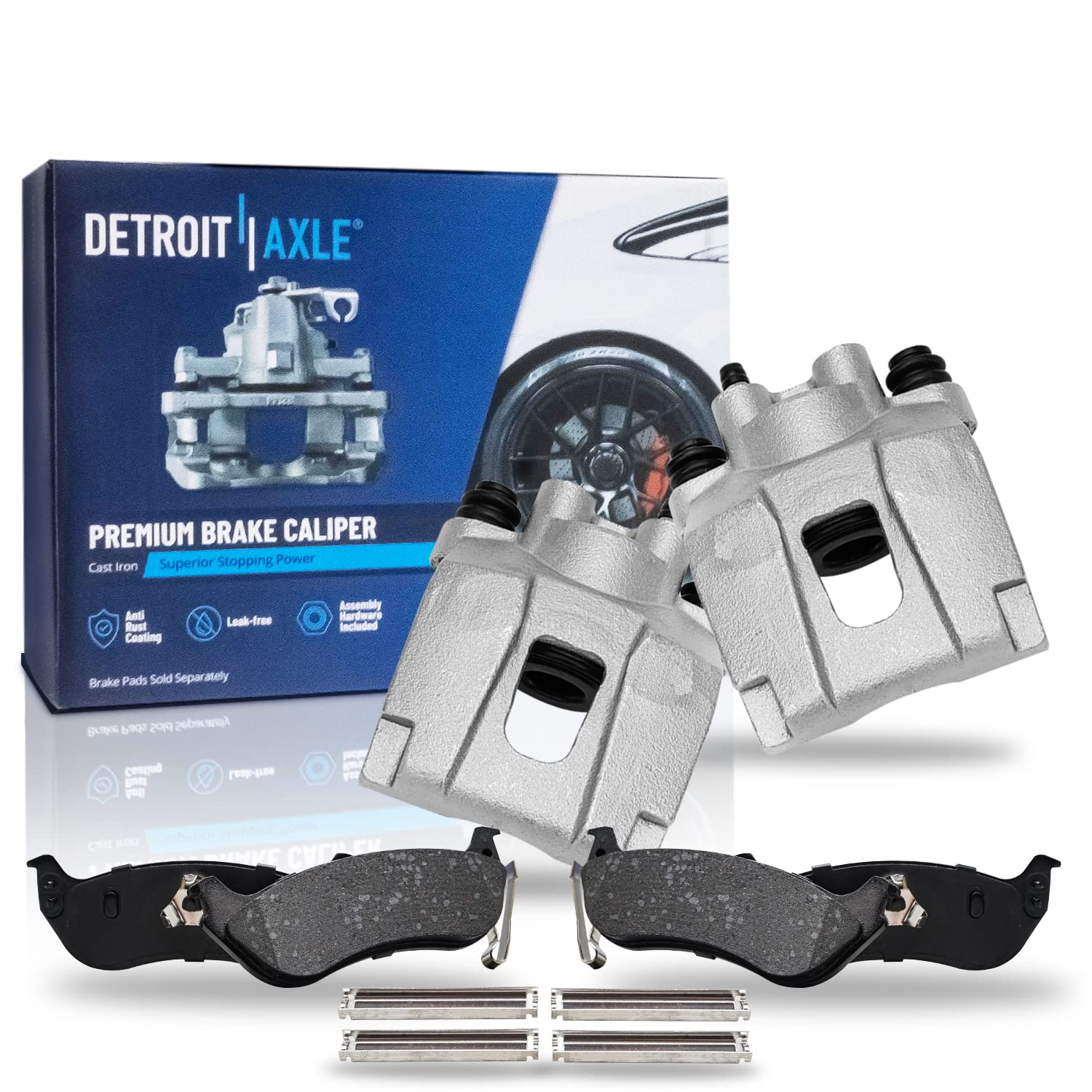 Detroit Axle - Rear Calipers Brake Pads for 06-10 Ford Explorer Sport Trac