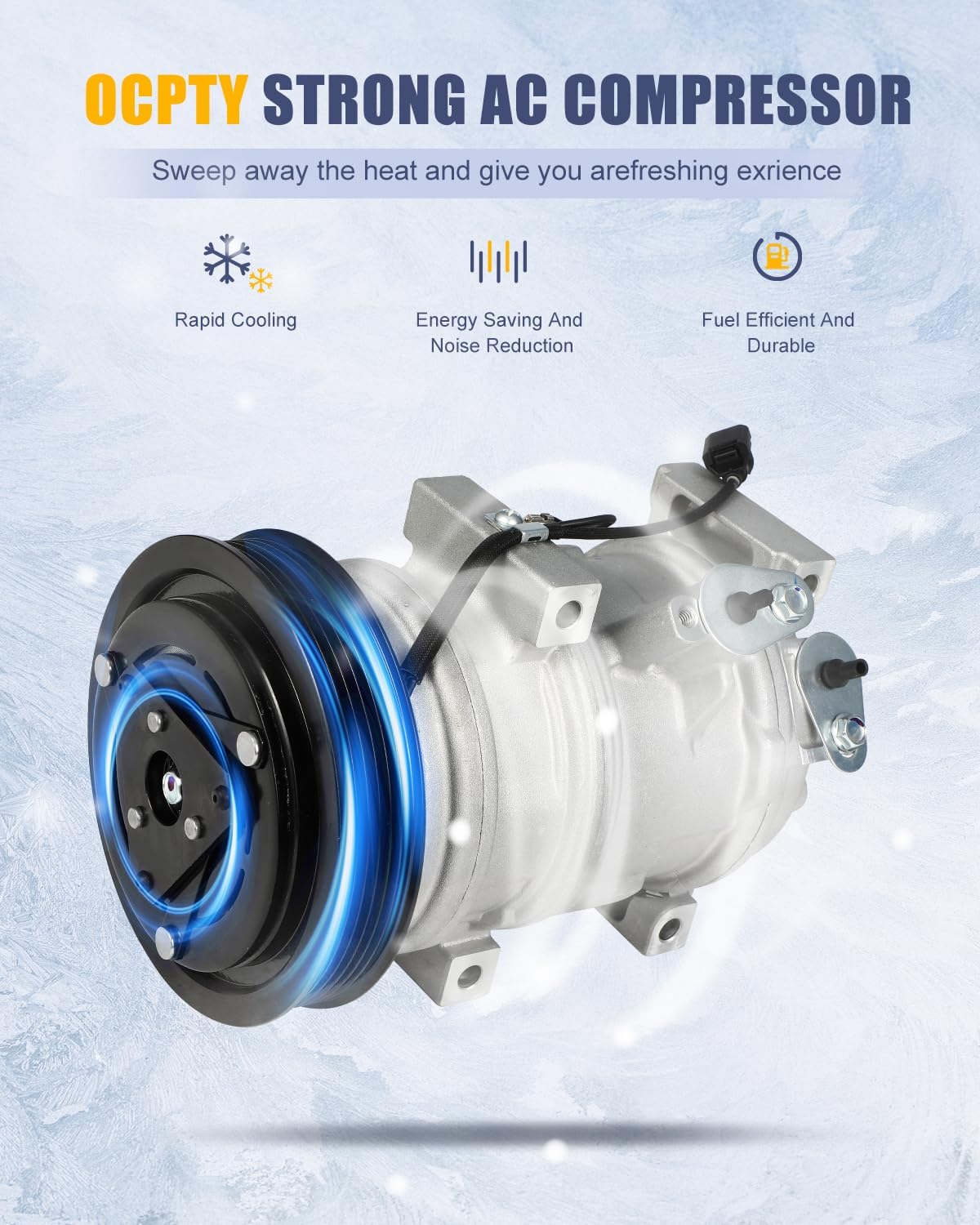 OCPTY AC Compressor for 2007-2015 for Acura MDX ZDX for Honda Odyssey Pilot Ridgeline 3.5L 3.7L 38810RGLA02 38810RN0A01 38810RYEA01