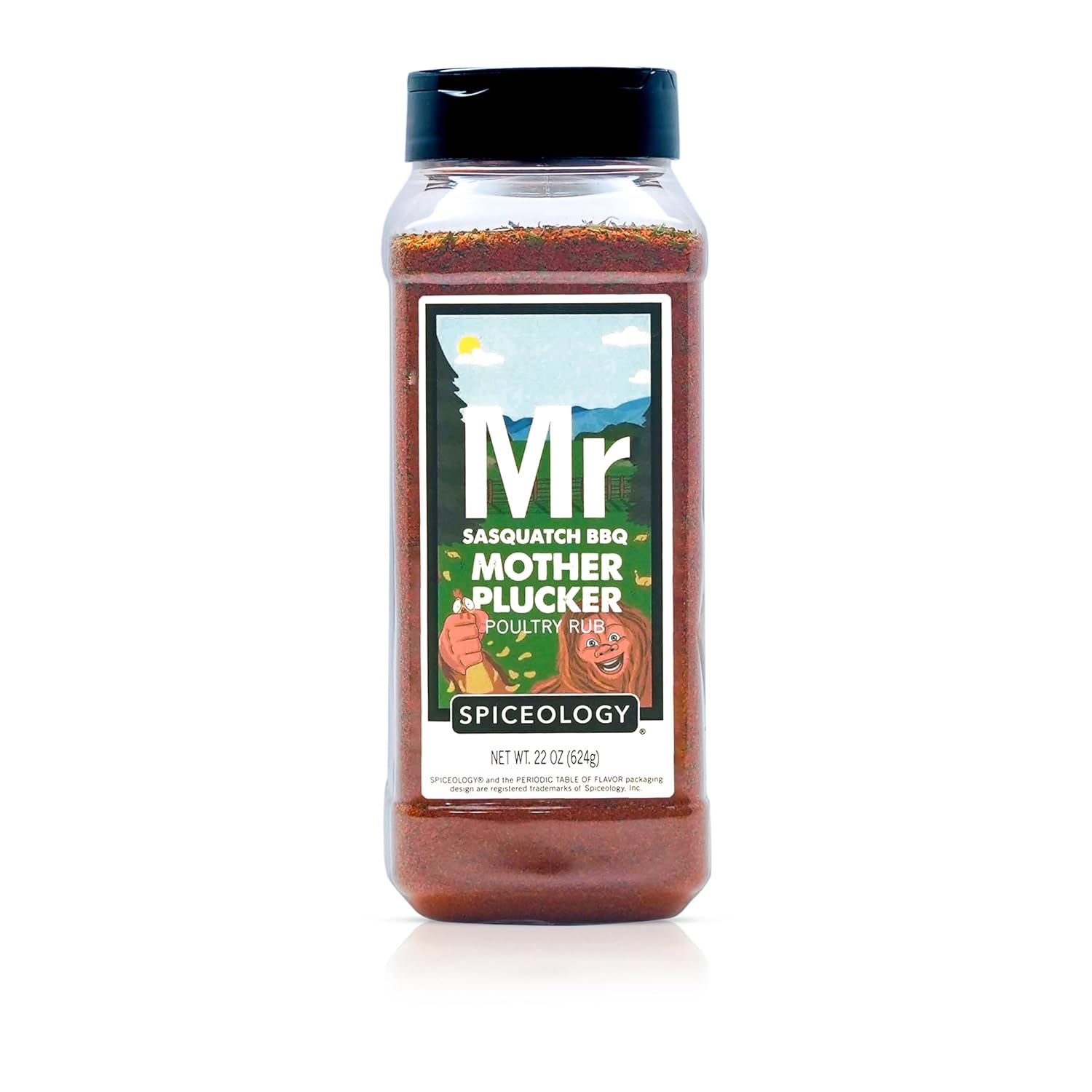 Spiceology - Sasquatch BBQ Mother Plucker - Poultry Seasoning - Use On: Chicken, Duck, Veggies, Wings, and Eggs - Sweet & Savory Barbeque Rubs, Spices and Seasonings - 22 oz