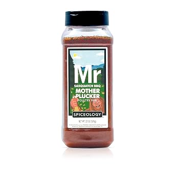 Spiceology - Sasquatch BBQ Mother Plucker - Poultry Seasoning - Use On Chicken, Duck, Veggies, Wings, and Eggs - Sweet & Savory Barbeque Rubs, Spices and Seasonings - 22 oz