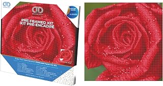 Diamond Dotz Rose Dew with Frame Flower Diamond Painting Kits for Adults - Diamond Art Kits a Relaxing Creative Craft Kit with Dotz Gems 12"x12"