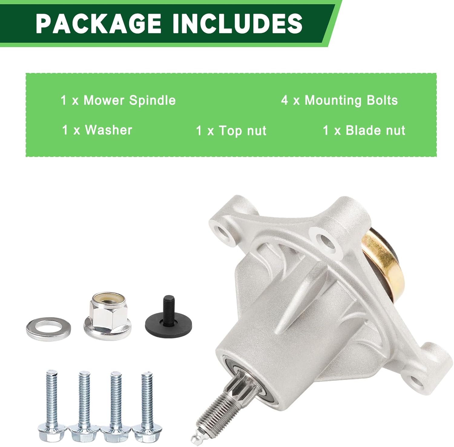 174356 Spindle Assembly Fif for 46" 48" Deck Husqvarna Z246 RZ46i RZ4623 RZ4622 YTH2448 Zero Turn Mower AYP Craftsman Poulan Pro Lawn Mower Replace OEM 532174356 539107515 532192656 587125201