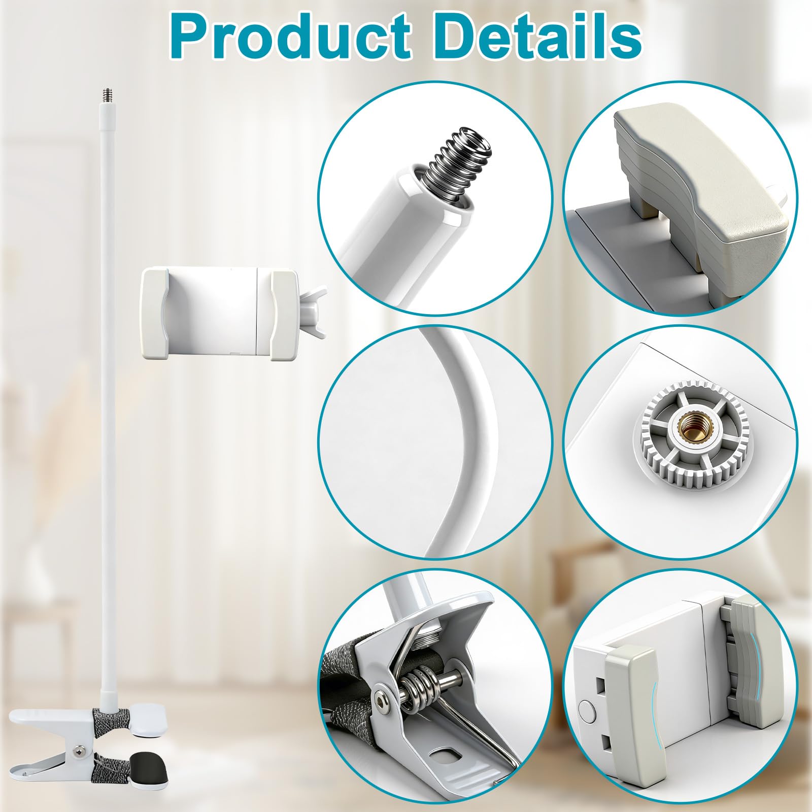 Kamera Halterung 40 cm Lang Kompatible mit HelloBaby Kamera Holder Kompatible mit GHB Flexible Monitor Halterung Kompatibel für Philips Avent Klemmerhalter Ständer Handyhalter