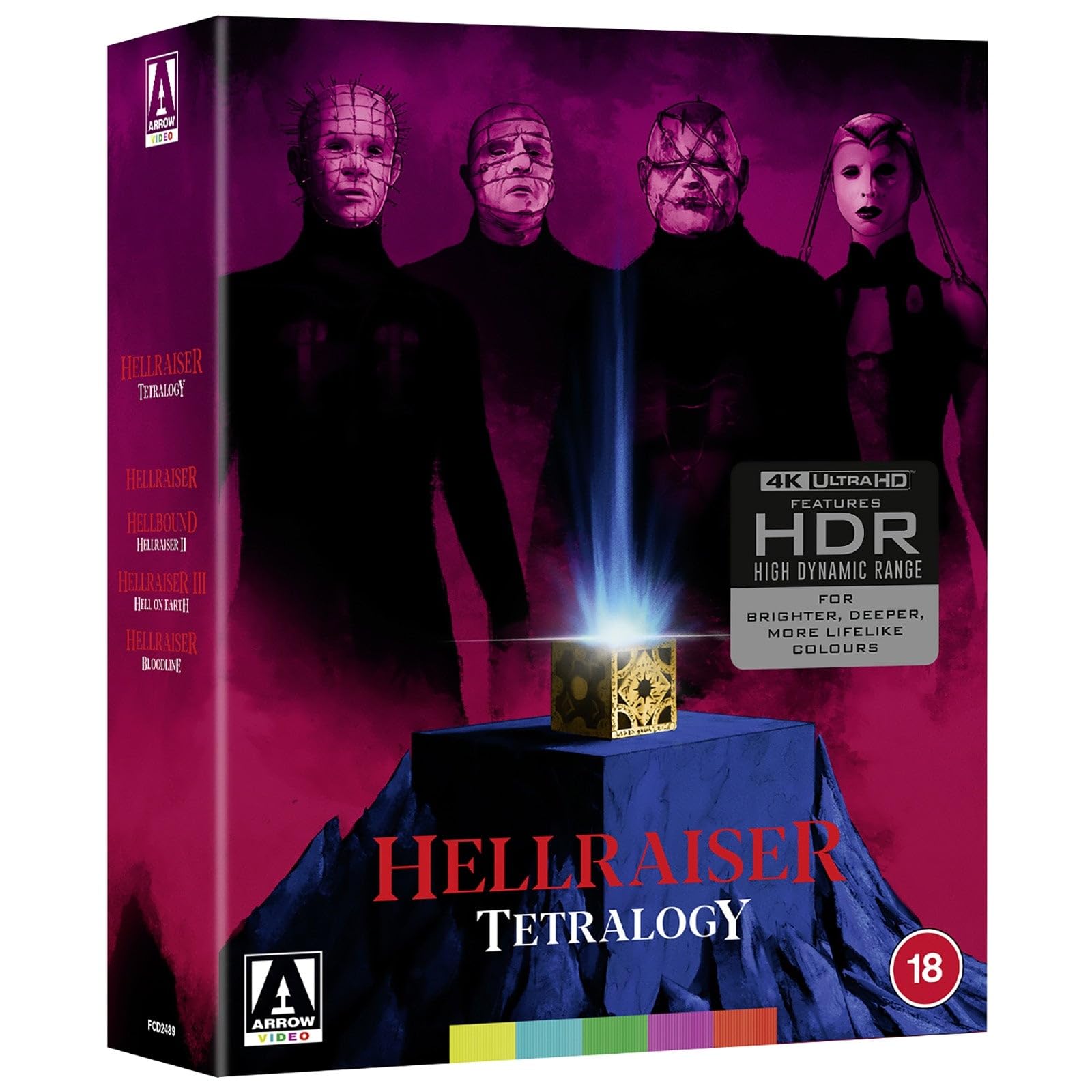 Hellraiser Tetralogy 4K - 4-Disc Box Set ( Hellraiser / Hellbound: Hellraiser II / Hellraiser III: Hell on Earth / Hellraiser: Bloodline ) [ Origine UK, Nessuna Lingua Italiana ] (Blu-Ray)