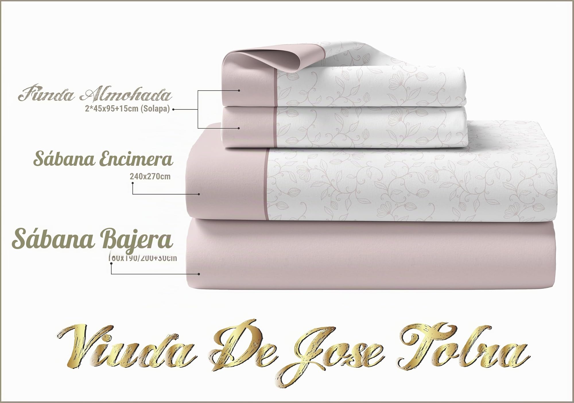 Juego de Sabanas 160x200CM 4 Piezas 100% Algodón 144 Hilos Ajuste preciso colchon 30CM Suaves Transpirables Lavables Diarias Cama Ropa Hogar Serenity Maquillaje 2 Fundas Almohada