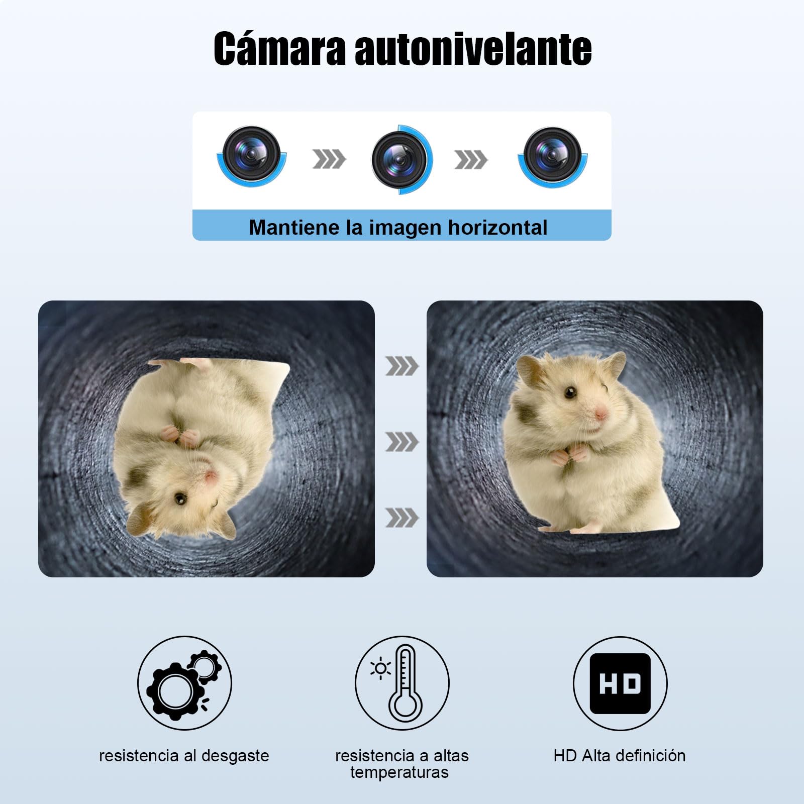 Cámara de inspección de tuberías 30M con DVR,Dnenellr Camara Tuberias Pantalla en Color IPS de 7", Camara Endoscopica Industrial Impermeable, 32GB (with Locator)
