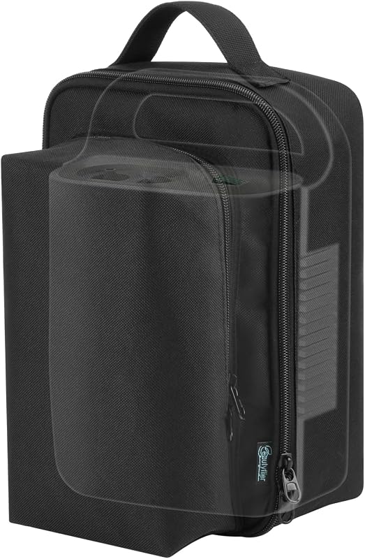 Bolsa de transporte nebulizador para máquina nebulizadora compresor personal, bolsa de transporte de almacenamiento portátil, estuche protector de viaje para máquina nebulizadora para adultos y niños, espacio para máscaras, cables
