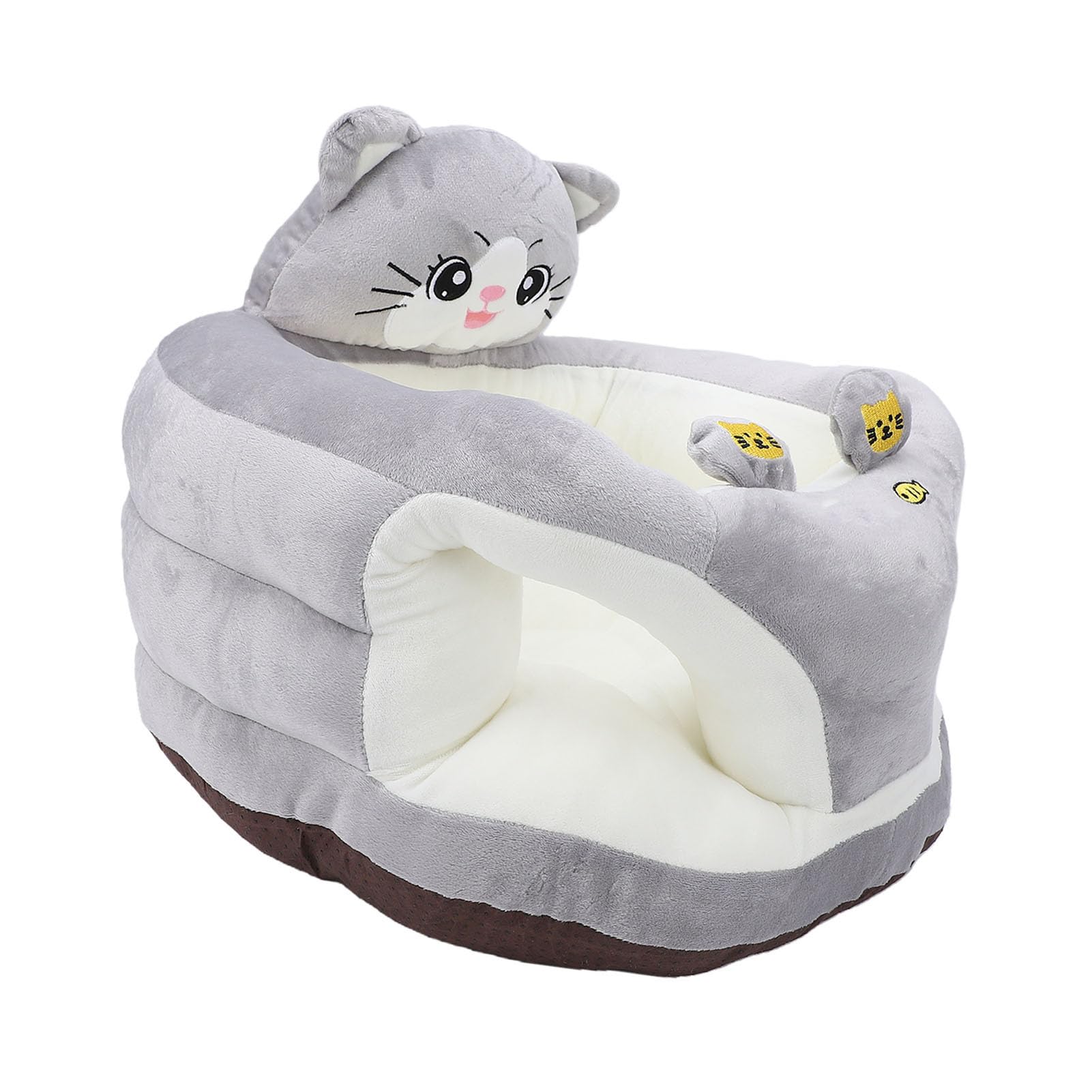 Cryfokt Sedia di Supporto per Bambini Sit Up Peluche Imparare a Sedersi Divano con Schienale per Neonati Morbido Cartone Animato Seggiolino per Bambini per Esercitarsi in Seduta Cuscino di Supporto