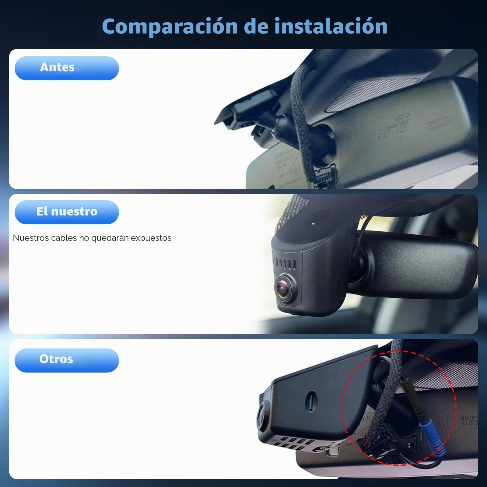 Dashcam Cámara Coche 4K para Audi 2019-2026, Audi A4/ A6 Allroad/ A3 A5 Q5 S4 S6 Q7 A8 S8 TT A7 S5 Q3 S3 S7 RS3 RS5 RS6 E-Tron, Cámara para Coche OEM 4K con WiFi