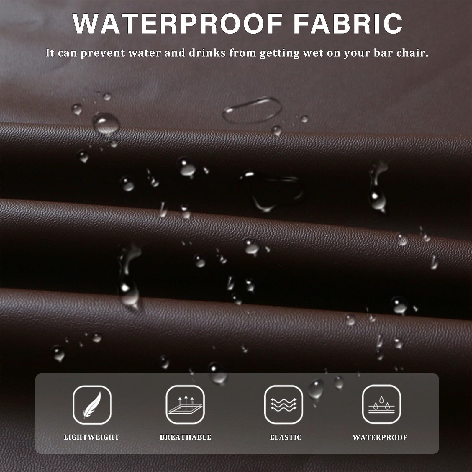 Funda impermeable para banco de comedor, de piel sintética, extraíble, lavable, para sala de estar, dormitorio, color marrón, 200 cm