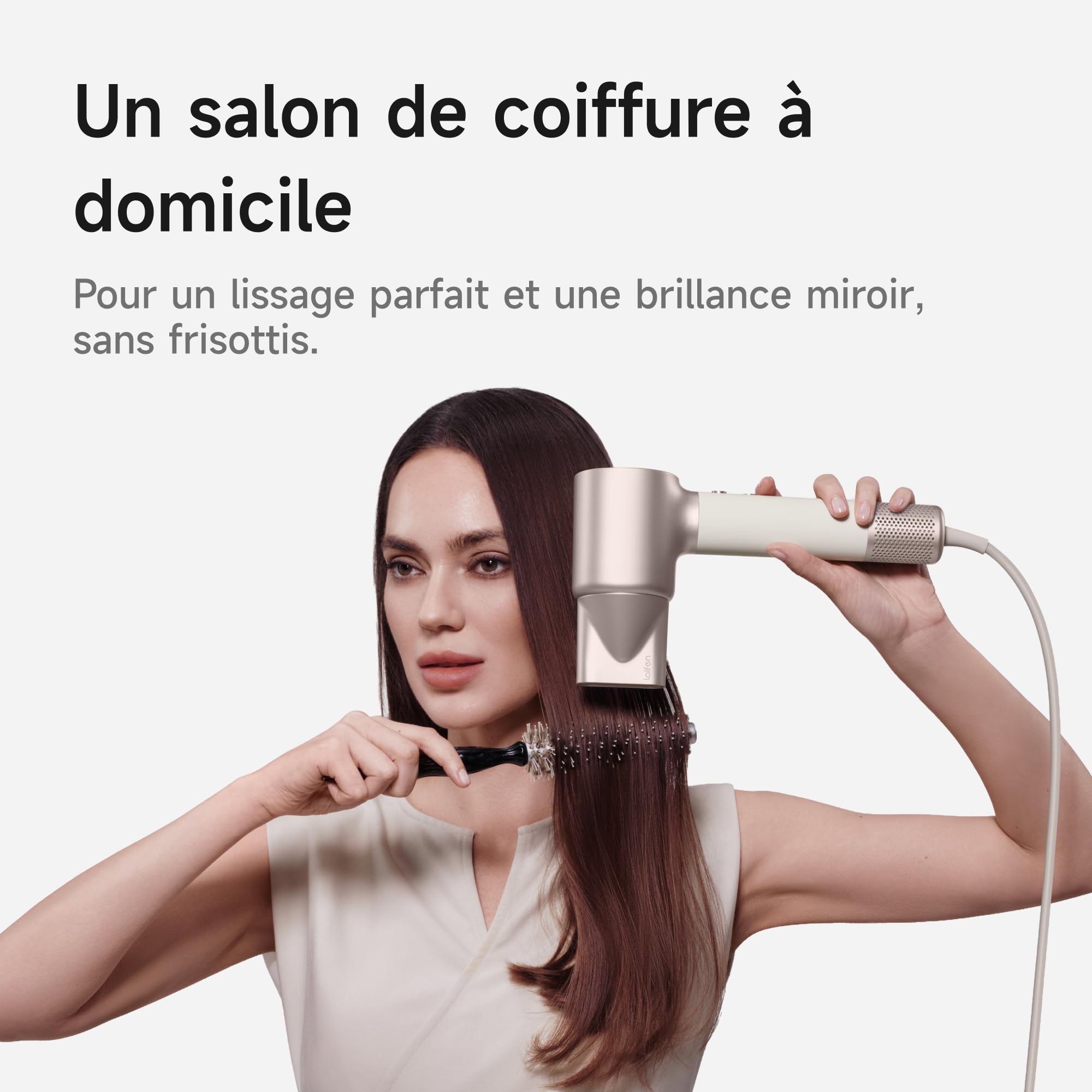 Laifen Neo Special Sèche Cheveux, Embout Mag. Soin et Lissage, Starlight | 110k tr/min, 200M ions nég., séchage 3min, 59dB, mode soin 58℃, contrôle temp. 100x/s.