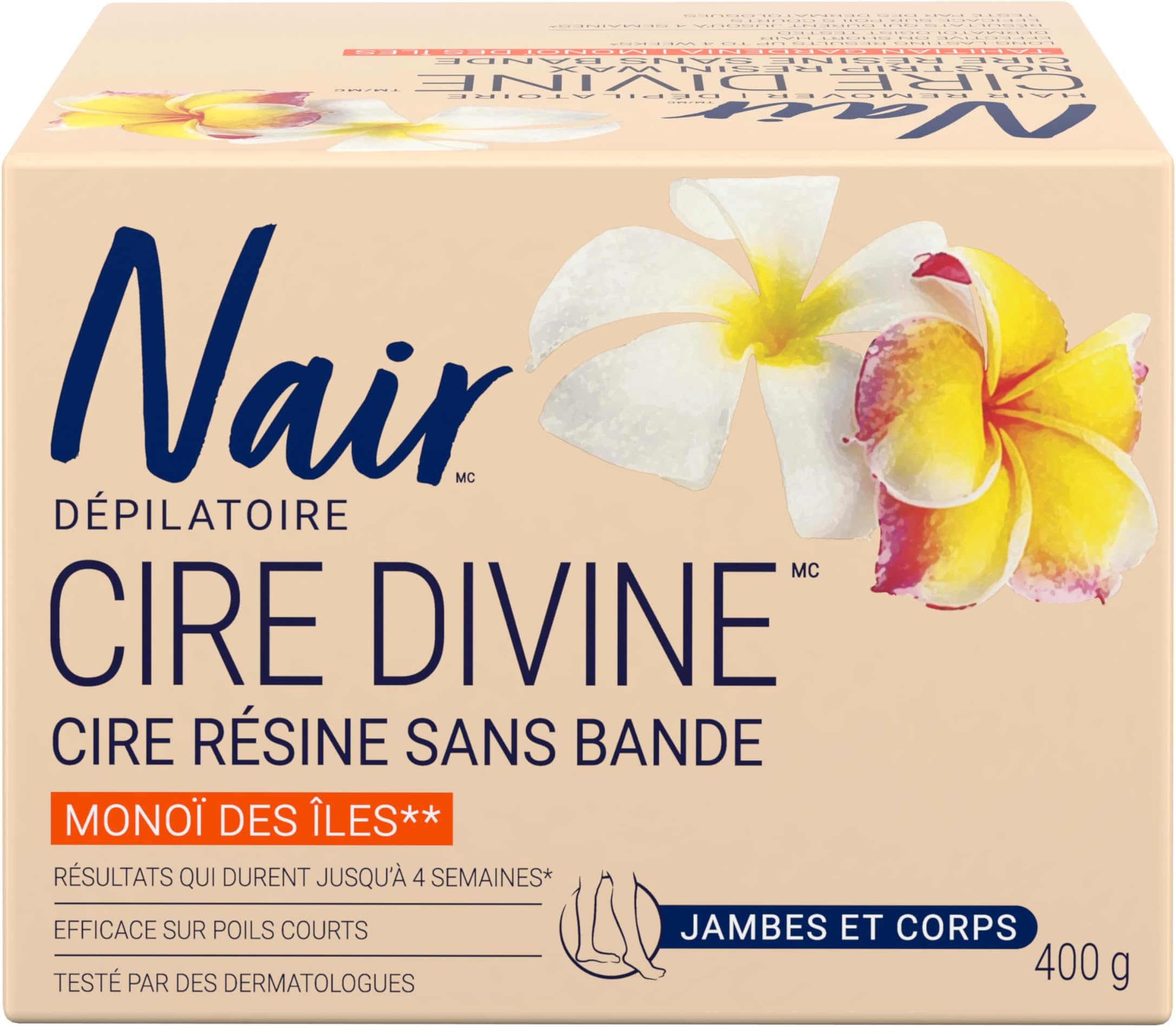 Cire Divine Microwaveable Body Hair Removal Wax Kit (Tahitian Gardenia, 400g/14oz)