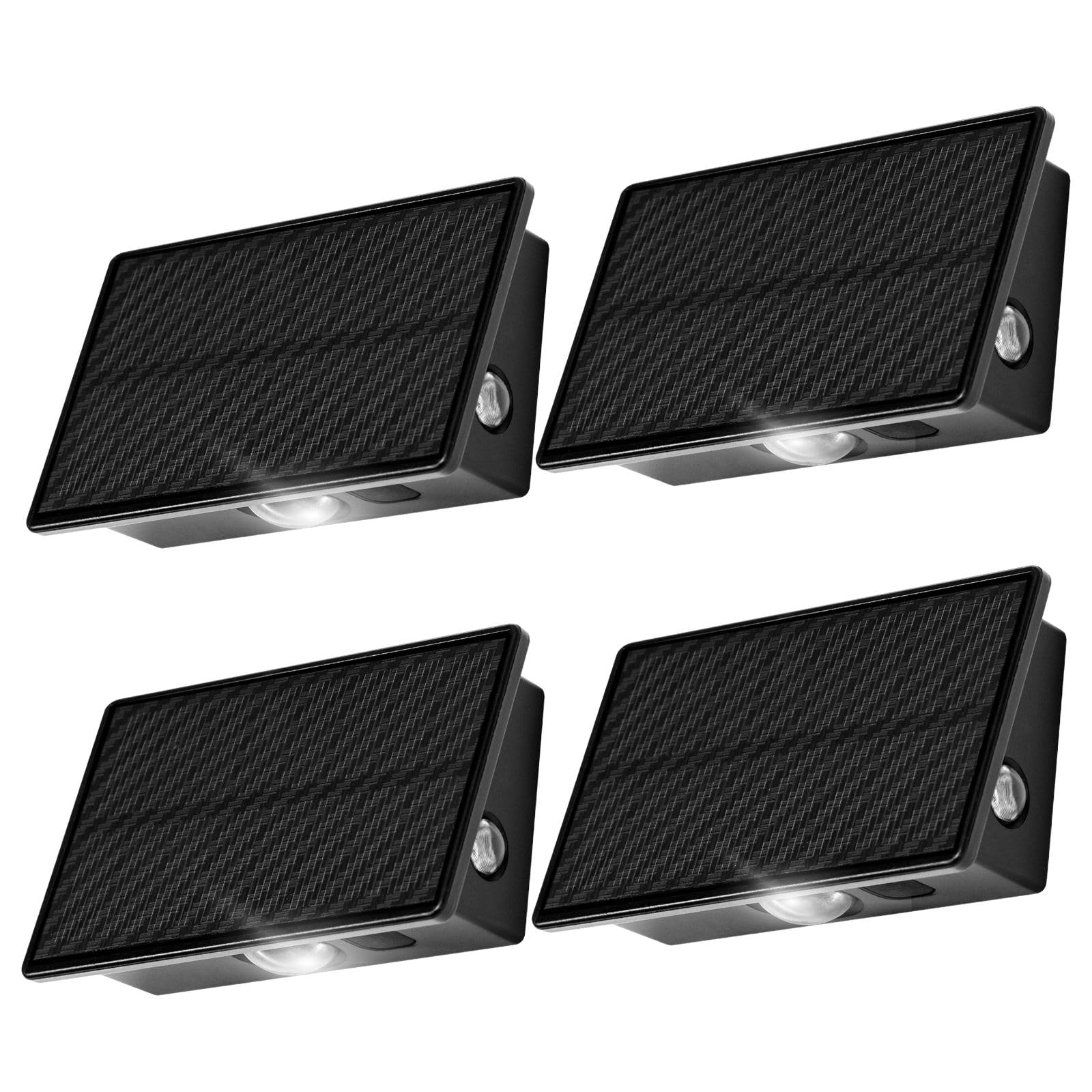 VANMOO 4 Pack Solar Fence Lights Outdoor Garden,Solar Step Lights Outdoor IP65 Waterproof,5 Mode Lighting for Garden,Fence,Yard,Pathway,Stair,Deck,Patio,Decoration