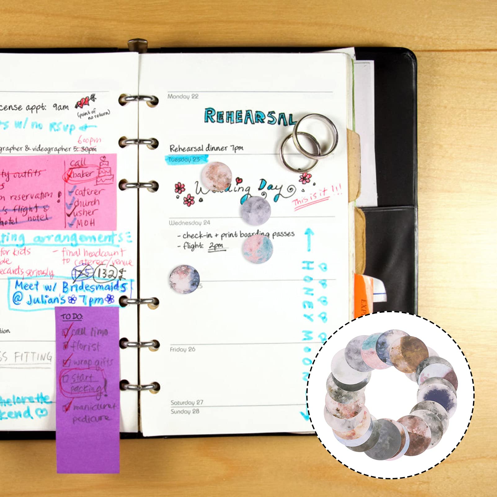 jojofuny 3 Set Adesivi Decorativi Per Diy Per Scrapbook E Facili Applicare E Sicuri Per Amanti Del Scatole*3