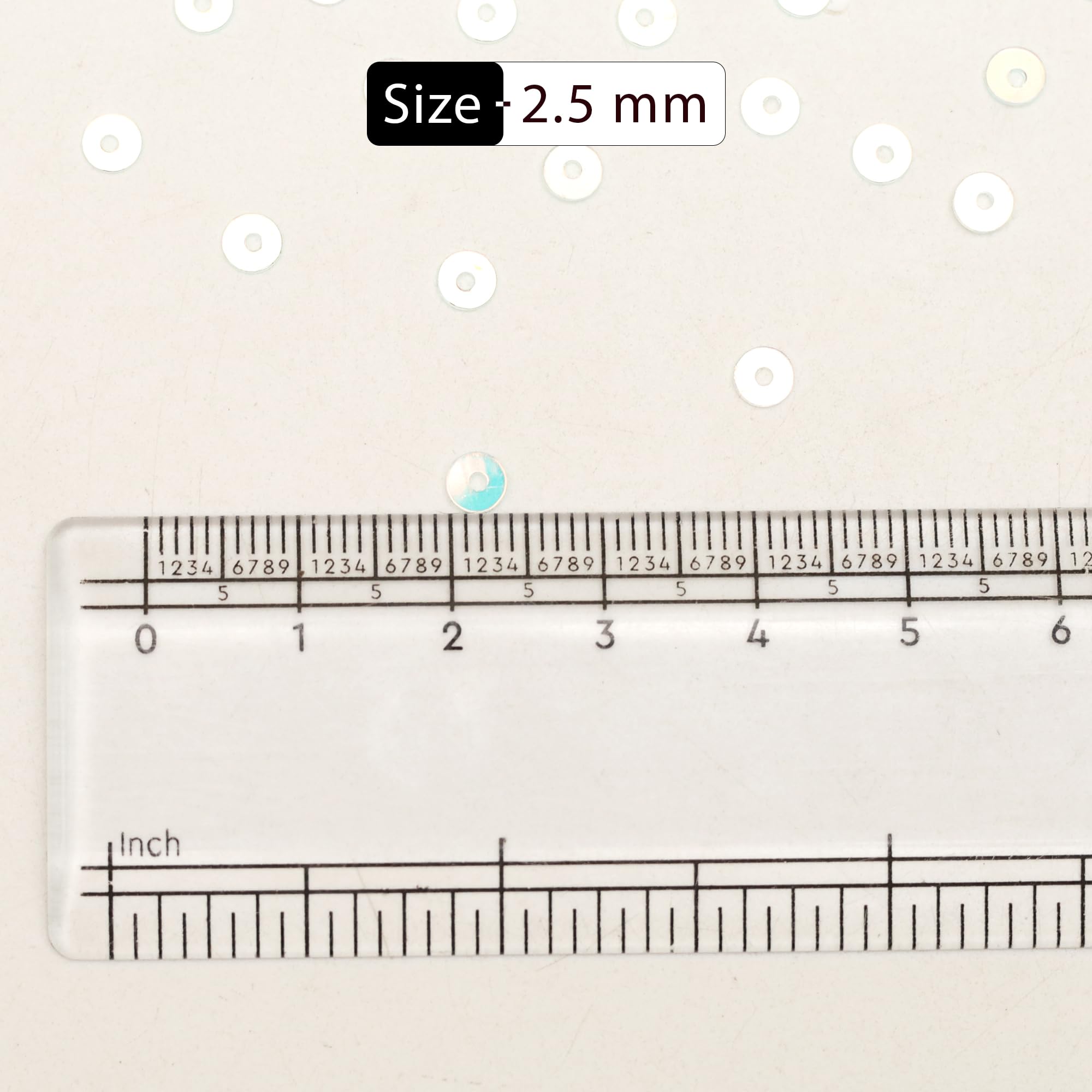 Embroiderymaterial 2.5 MM Sequins Sitara for Craft, Embroidery, and Jewellery Making 50gm (Light Gold, Velvet Finish) 1