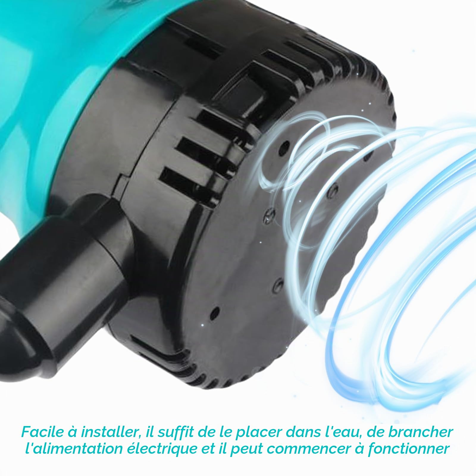 Pompe submersible pour eaux usées, mini pompe à eau DC 12 V, pompe à eau submersible 50 W, 4200 l/h, pompe de transfert d'eau pour aquarium, irrigation hydroponique