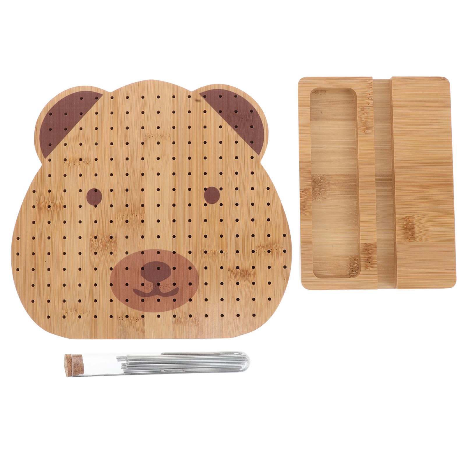 Tabla de Crochet Práctica y Duradera de Madera Resistente para Proyectos de Ganchillo Adecuada para Principiantes y Usuarios Avanzados en Tejer a Mano