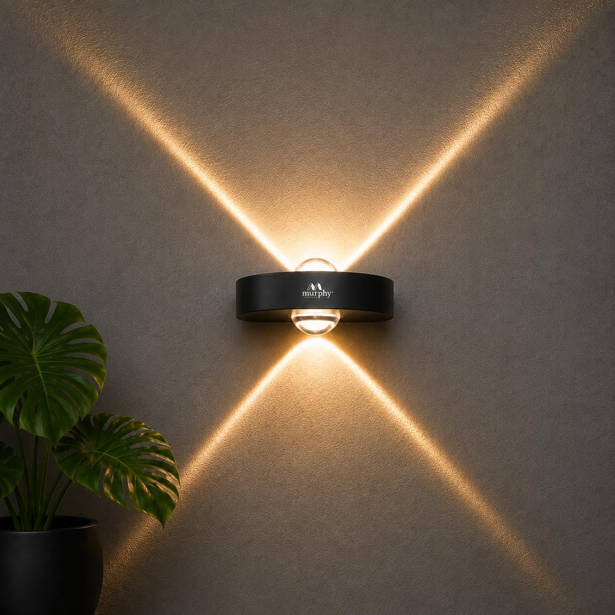 Murphy Areo 2-Way Waterproof LED Wall Light – Warm White, Aluminum Body, 2-Year Warranty, Indoor & Outdoor – Pack of 1
