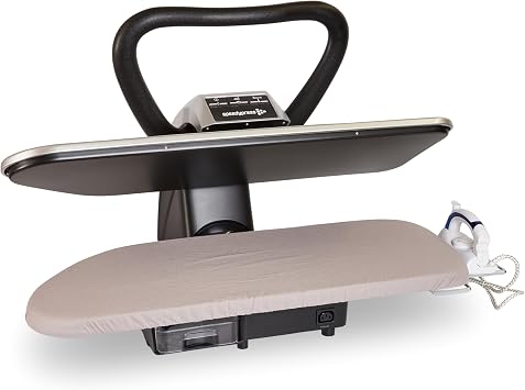 Speedypress SteamRise 8000 Heavy Duty Steam Ironing Press | 81cm Pressing Surface | Bottom-Up Steam Technology | Free Iron Attachment + Anti-Scale Filter + Replacement Cover & Pad | 2200W (Silver)