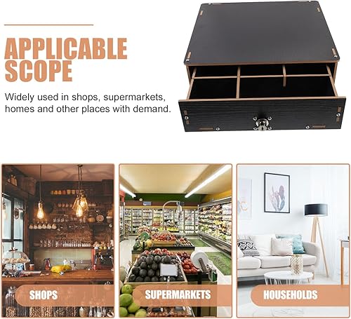 Miniatura 3 de VILLCASE Cajón de efectivo al por menor Cajón de caja registradora manual Push Open para sistema de punto de venta Cajón de efectivo con bandeja