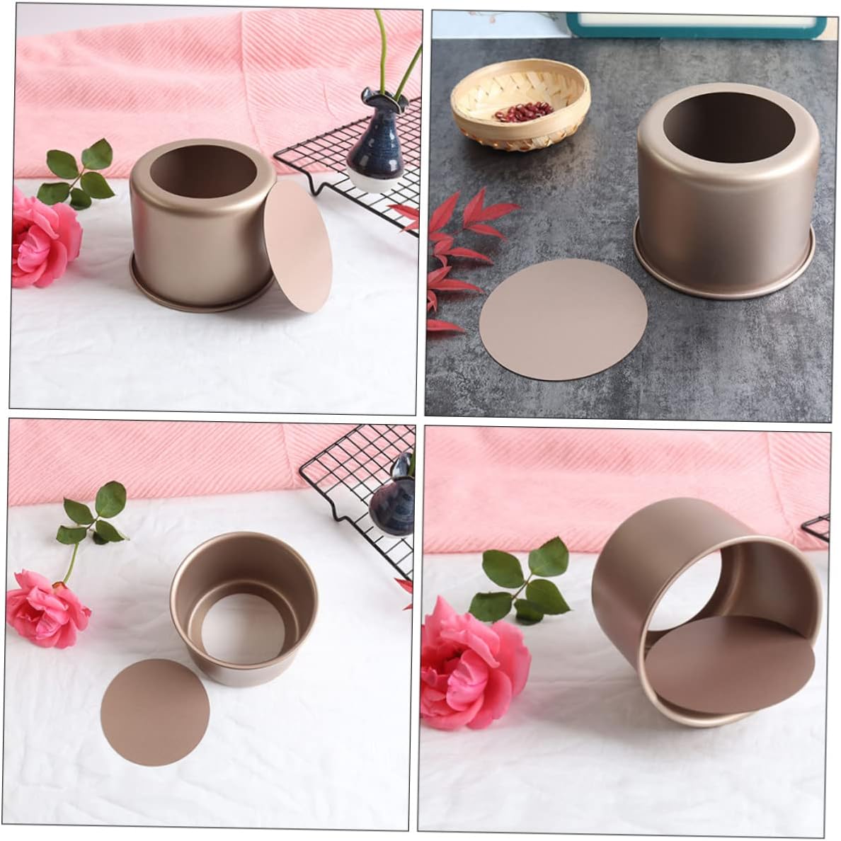 Cabilock Mold Biscuit Cutter Non-stick Baking Pan for Mousse Cheesecake Muffins and More Easy Release Convenient Household Baking