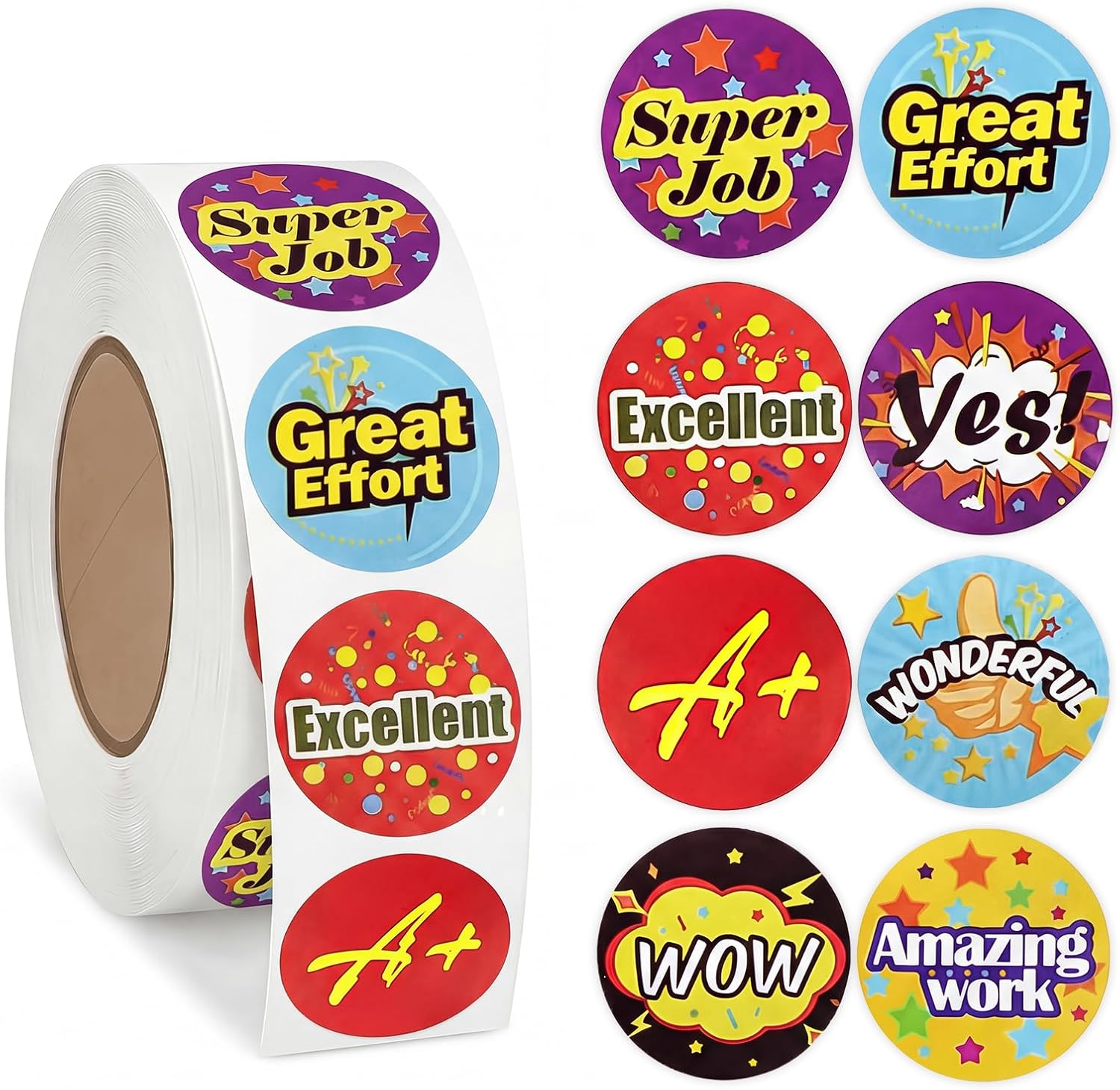 500 PCS 1 Inch Ocean Animal Stickers Roll for Kids, Animal Stickers Bulk for Toddlers, Birthday Party Favors Supplies, Reward Incentive Stickers for School, Home, Preschool, Classroom Crafts