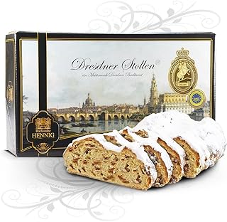 1000 g handgemachter "Original Dresdner Christstollen®" im Geschenkkarton Motiv "Canaletto Dresden"
